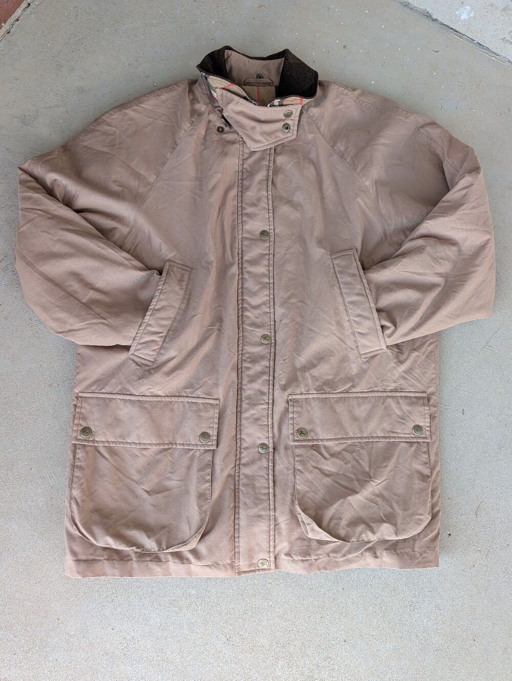 🍂 Vintage 90's Burberry Unisex Zip Field Jacket w/Nova Check Quilted Liner, S
